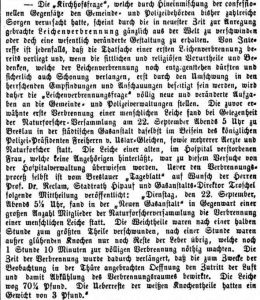 Beleg in der Deutschen Gemeinde-Zeitung vom 3. Oktober 1874