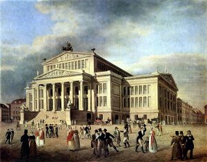 Konzerthaus Berlin um 1825, gemalt von Karl Friedrich Schinkel © wikimedia.commons (gemeinfrei)